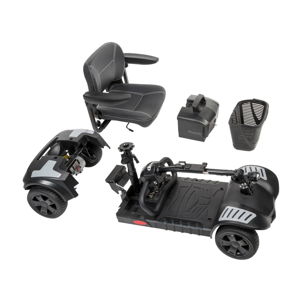 4 wheel mobility scooter assembly