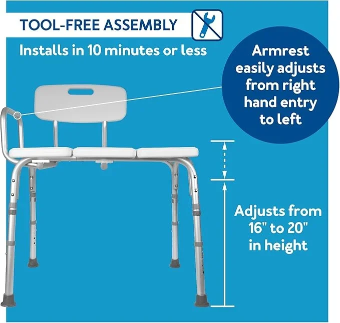 Shower Chair Transfer Bench  dimension